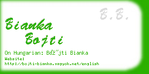 bianka bojti business card